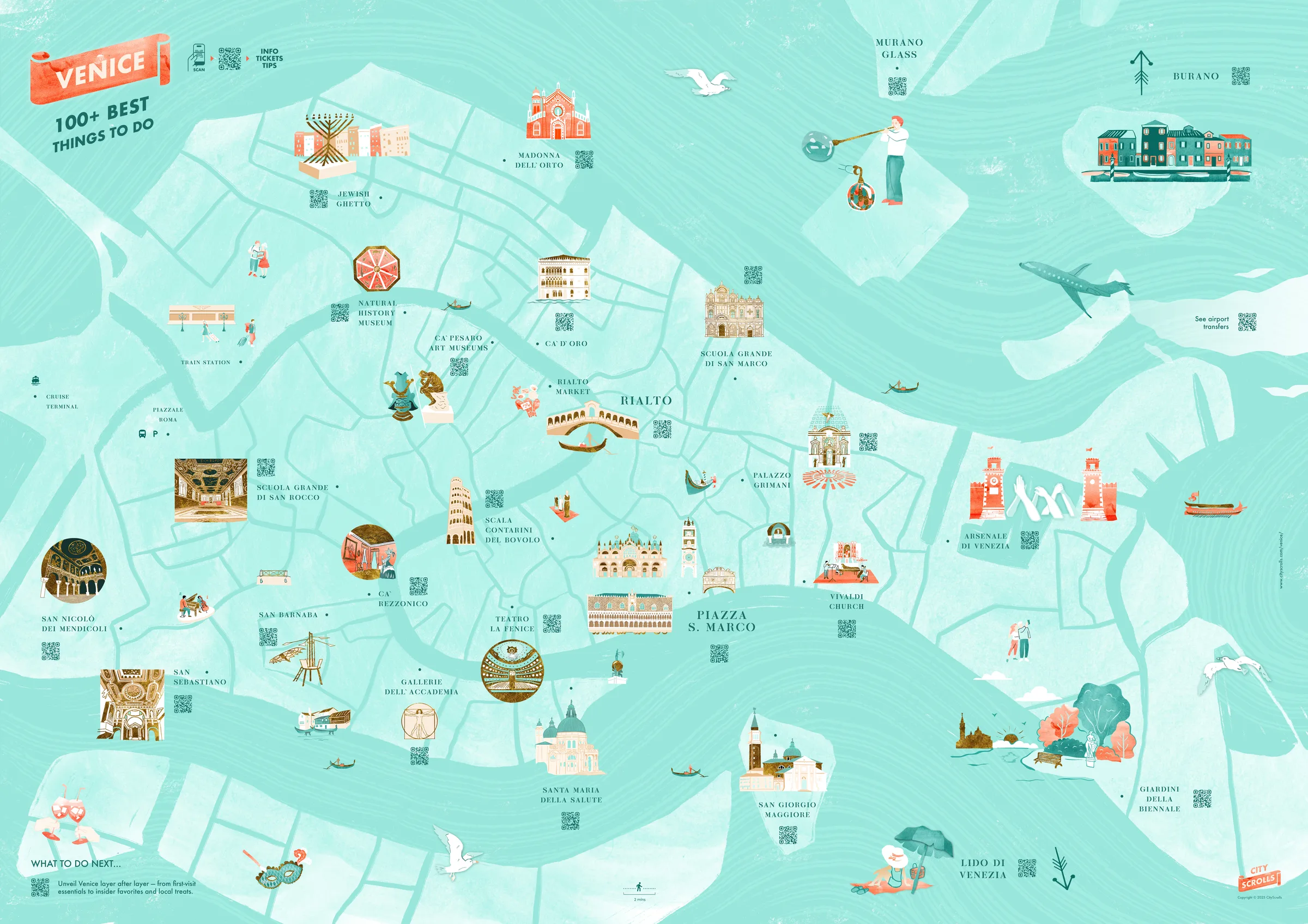 Anteprima della mappa Venezia Illustrata formato A1