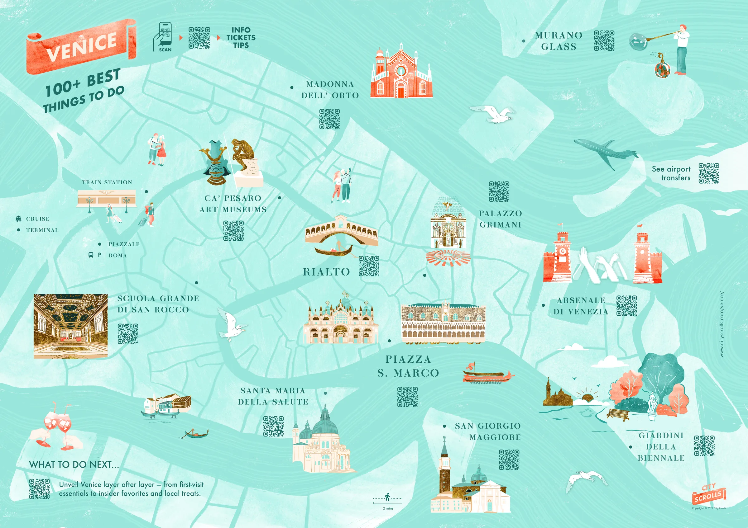 Anteprima della mappa Venezia Illustrata formato A3