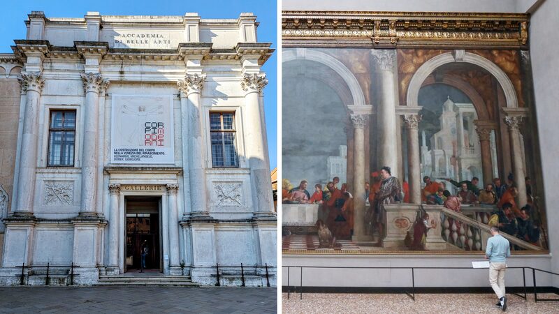 Accademia Galleries : The somewhat modest entrance hides spectacular halls filled with monumental paintings