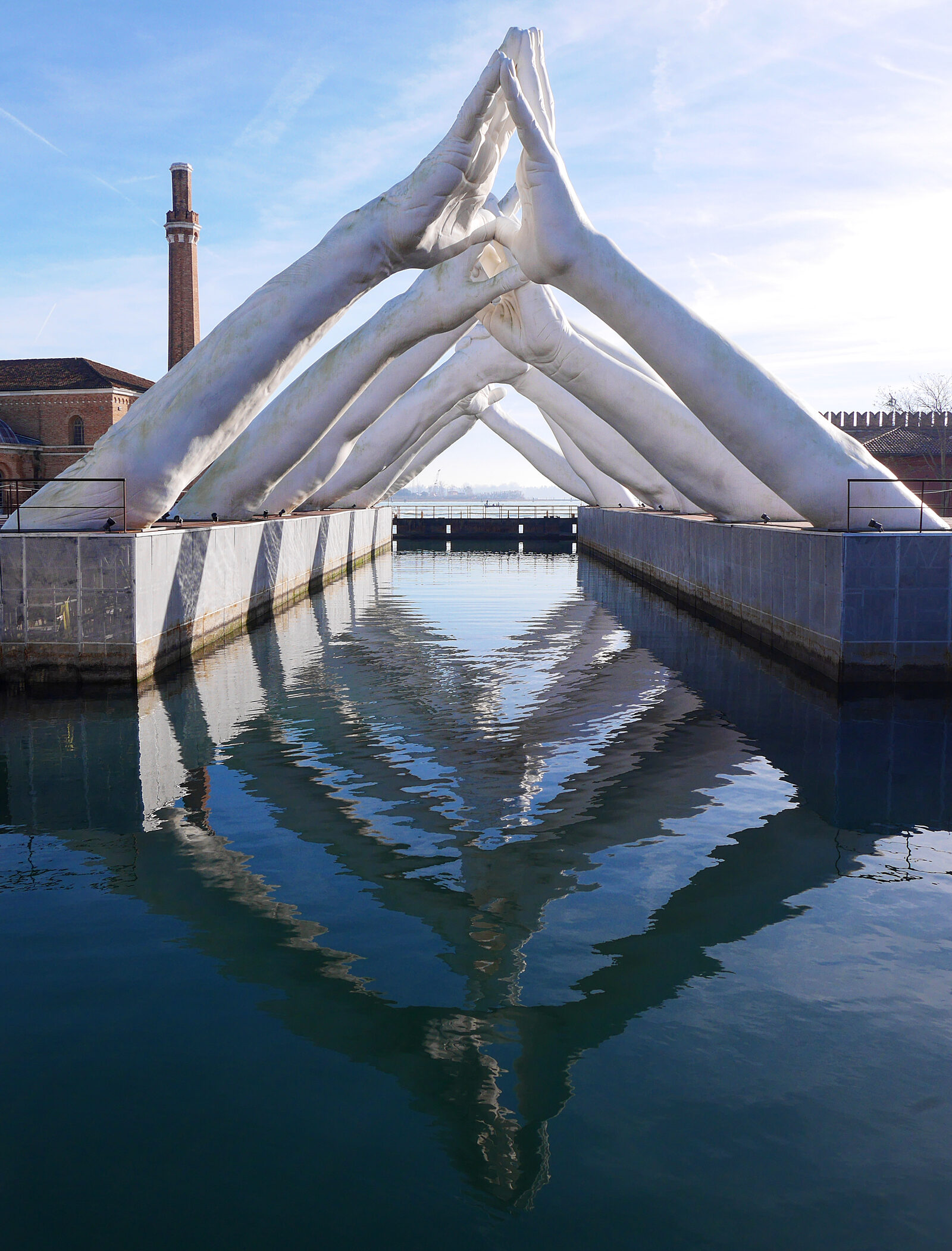 Arsenale : Building Bridges reflected in the water