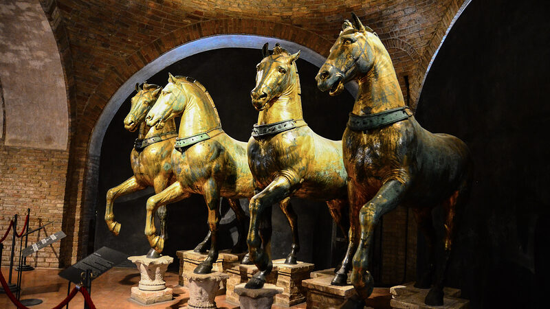 Basilica di San Marco : The highlight of the museum is that you get to see the original copper horse statues that once stood on the facade