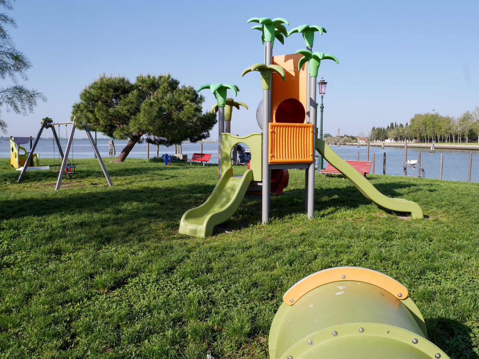 Burano : At the western end of the island, there's a playground with distant views of Venice