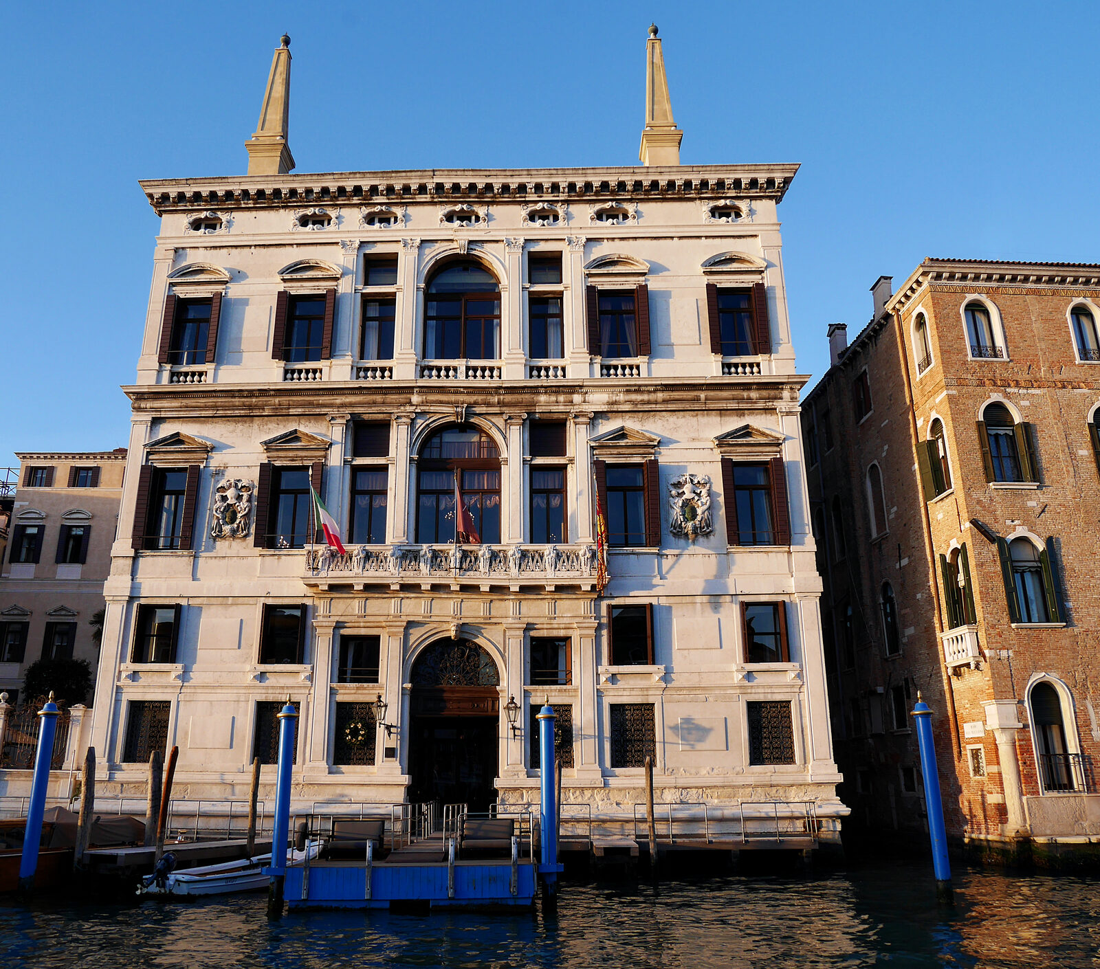 Canal Grande : Palazzo Papadopoli has been transformed into an ultra-luxury hotel, widely acclaimed as the finest hotel in Venice
