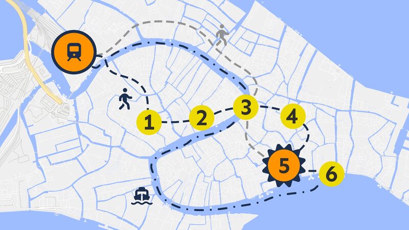  : Mapa da variante proposta para a caminhada curta