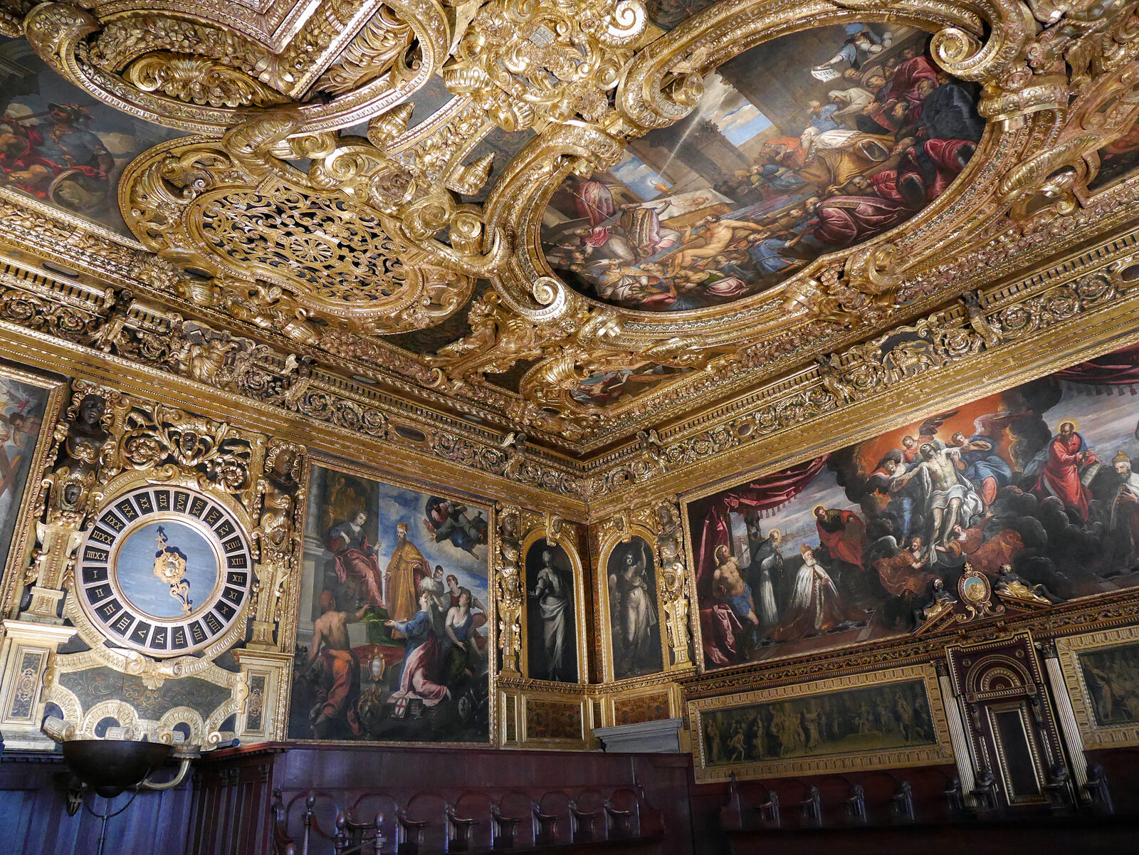 Doge's Palace : Another equally impressive chamber, albeit more modest in scale: The Council Hall