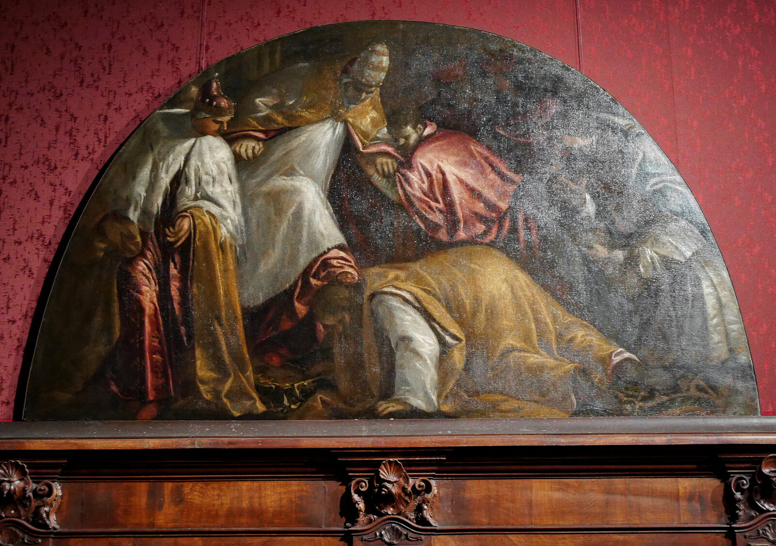 Doge's Palace : A striking painting in Sala della Quarantia Criminale, depicting the Submission of the emperor Frederick Barbarossa to Pope Alexander III