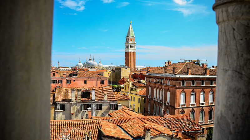 From Above : Views across the rooftops in the direction of Piazza San Marco