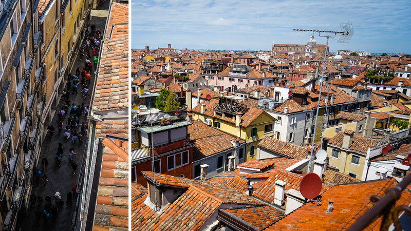 From Above : Finally above the busy Merceria - and above all of Venice