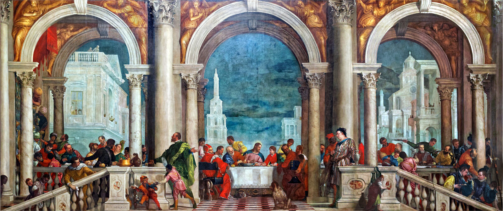 Gallerie dell'Accademia : Nonetheless, the Gallery displays an abundance of other artworks to captivate and inspire, such as the wall-sized 'The feast in the house of Levi' by Paolo Veronese