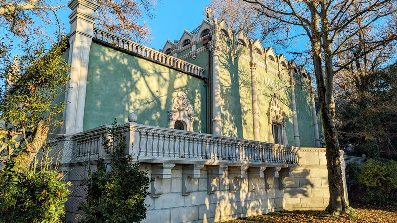 Biennale Gardens : Built in 1914, the historic Russian pavilion has survived the fall of empires, the Cold War, and modern-day strikes, standing today as the most enduringly controversial pavilion