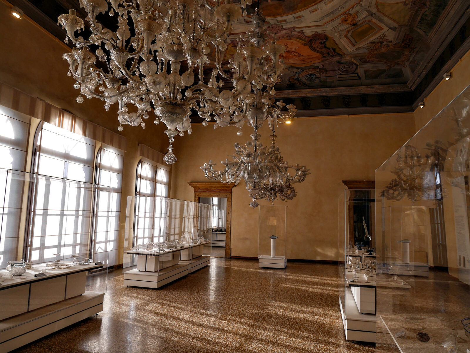 Glass Museum : The spacious central room, also known as the portego, situated on the first floor