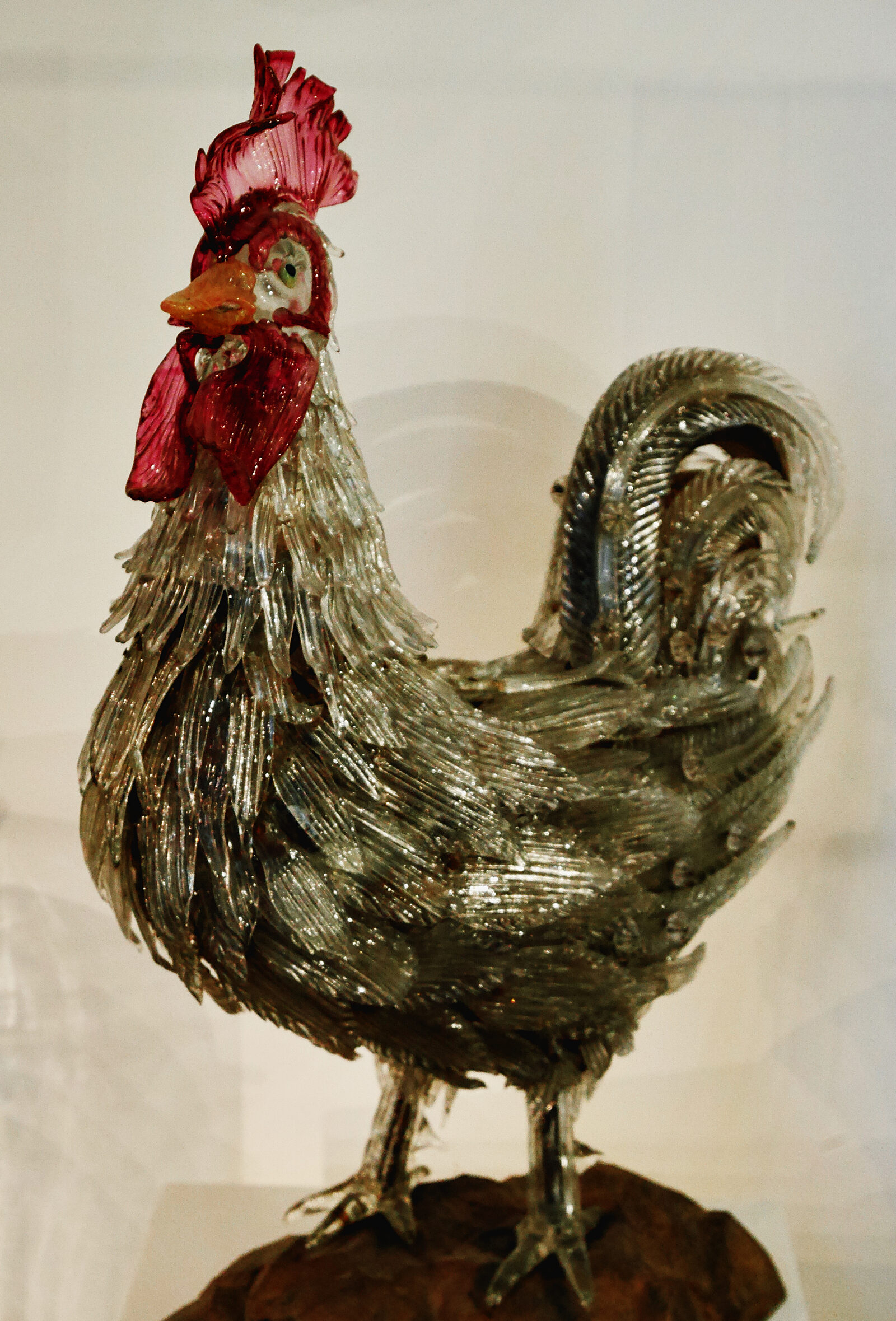Glass Museum : Whimsical designs: a glass rooster