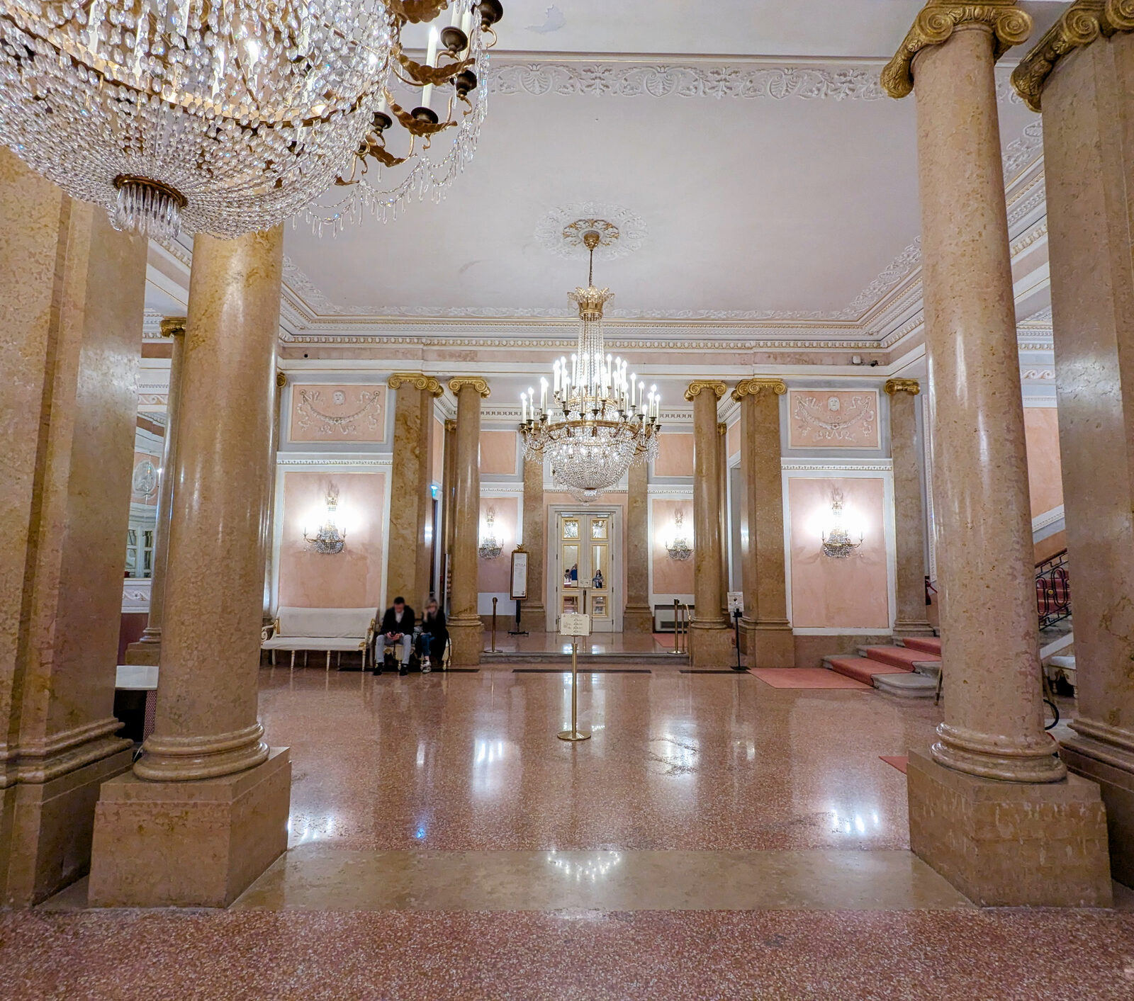 La Fenice : Below the ballroom is the theatre’s foyer: a lively space where the audience mingles before the performance and during the intervals