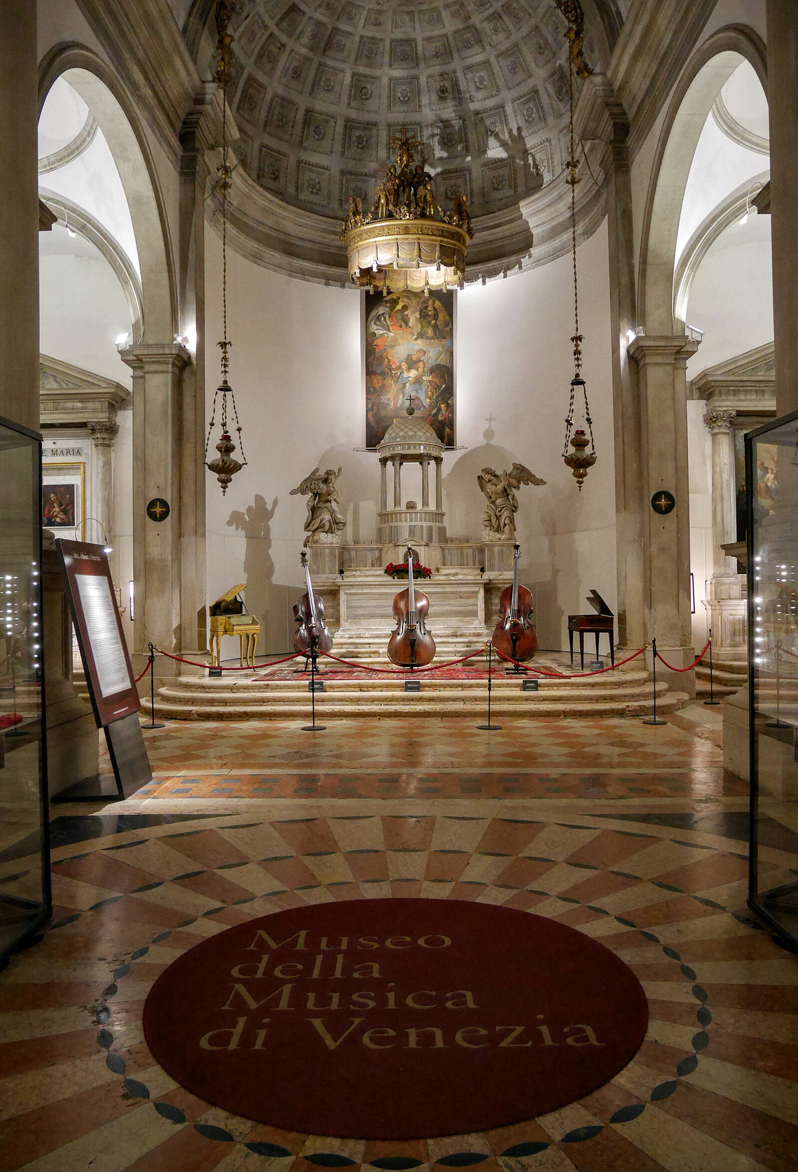 Music Museum : The view that welcomes visitors upon entering the converted church of San Maurizio