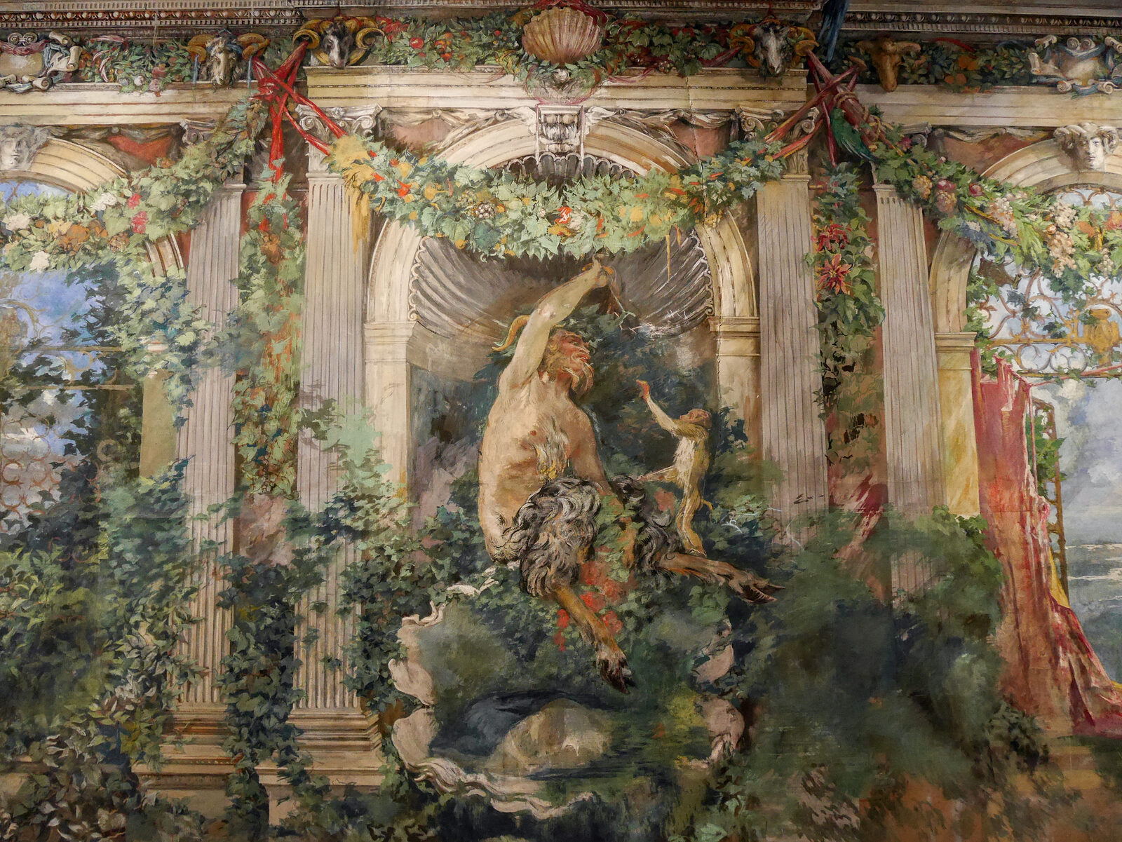 Palazzo Fortuny : Enriched by harmonious colors, it portrays an idyllic 'enchanted garden' animated by allegorical figures