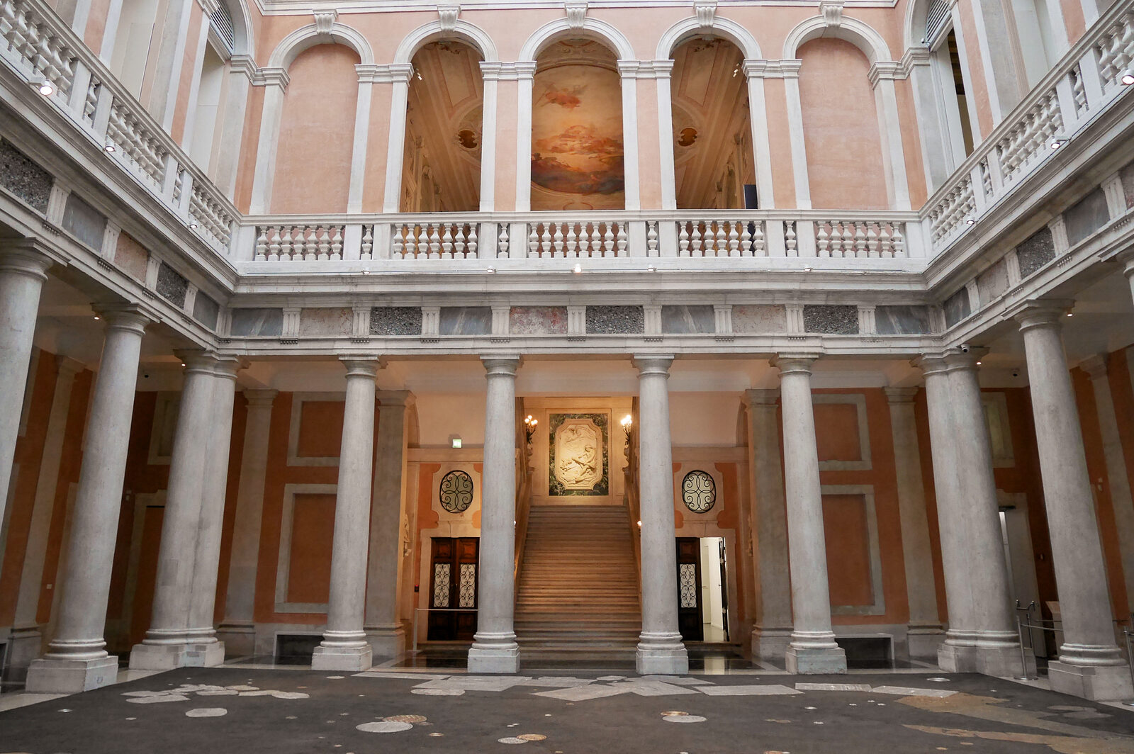 Palazzo Grassi : What was once an open courtyard is now the imposing, covered entrance hall