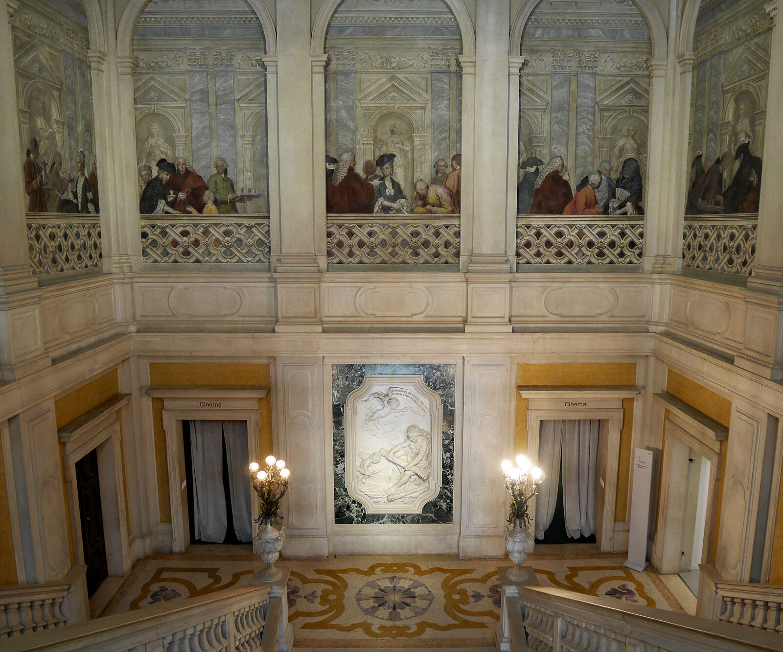 Palazzo Grassi : If you feel like you’re being watched, that’s because the frescoes all around the staircase feature elegant guests gazing out from an illusionary balustrade