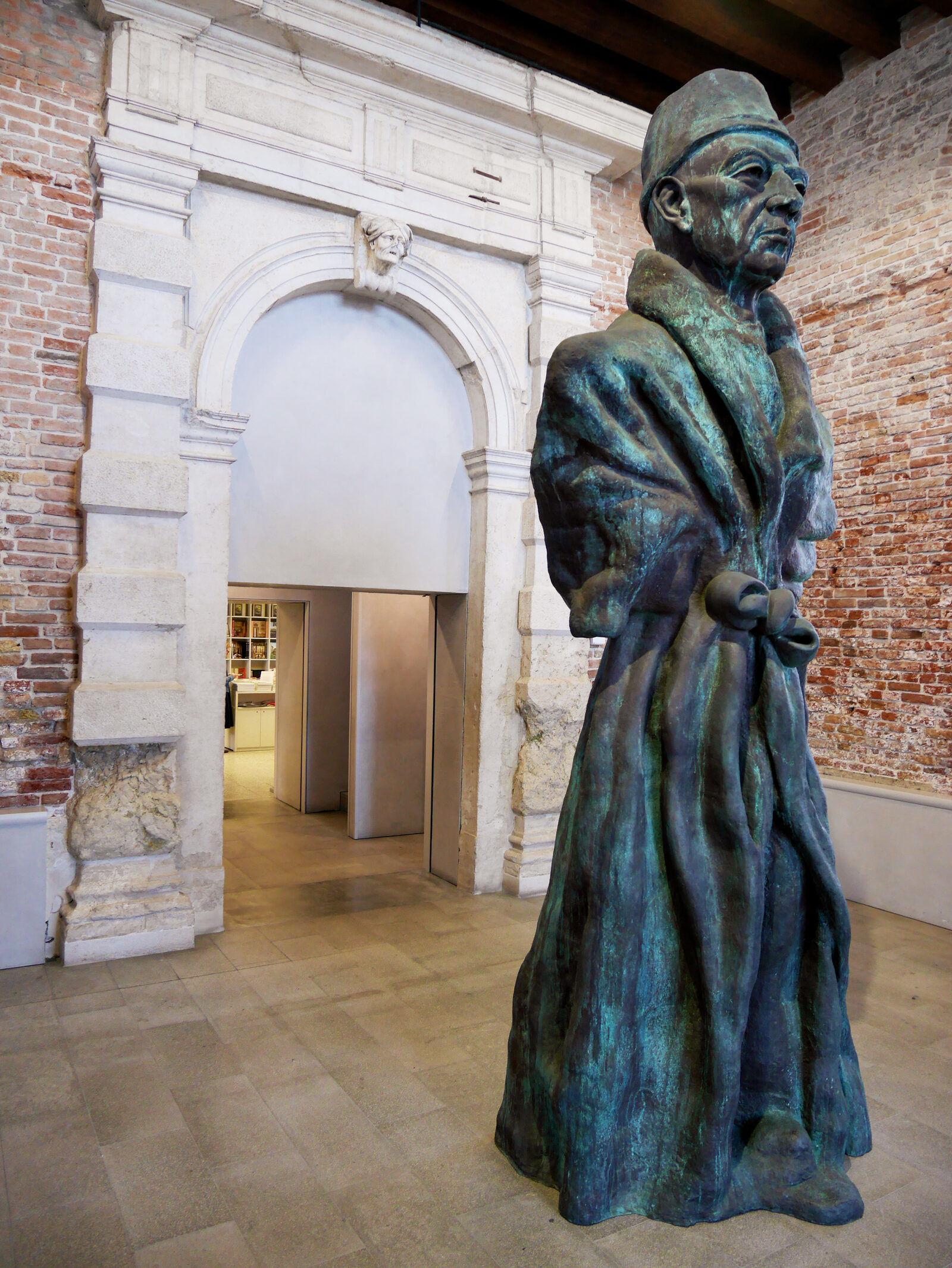 Punta della Dogana : From the café and bookshop, you can reach the base of the tower located at the very tip of the building’s triangular form.