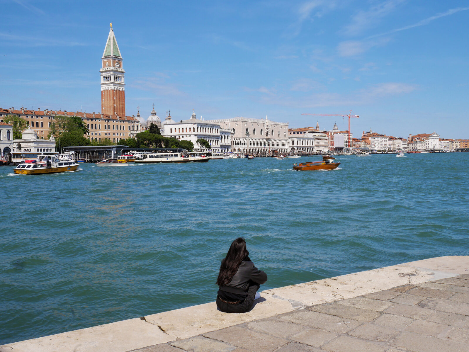 Punta della Dogana : Later in the day, you might get lucky and have the whole waterfront to yourself.