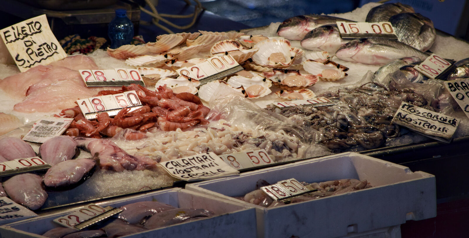 Rialto Market : A pungent perfume: no wonder the Pescheria was historically moved further and further away from the Rialto Bridge