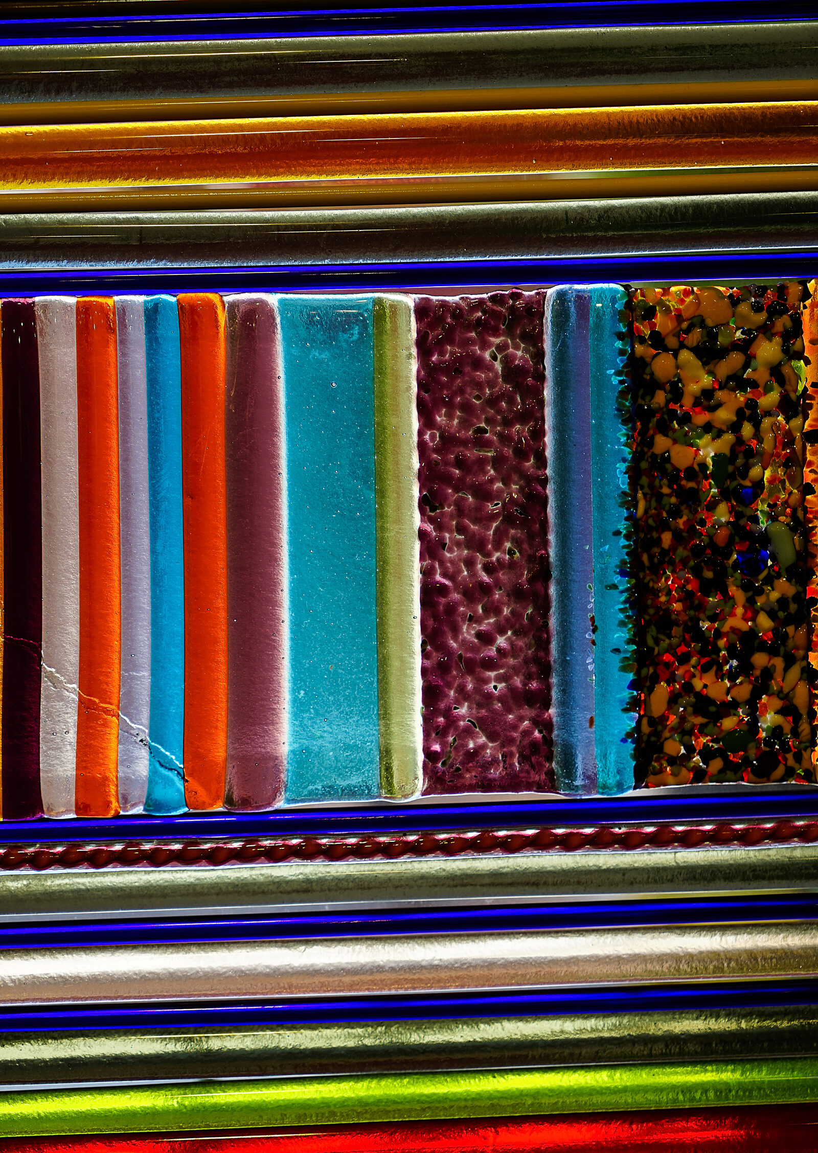 Rio dei Vetrai : Blocks of glass with various colors and patterns