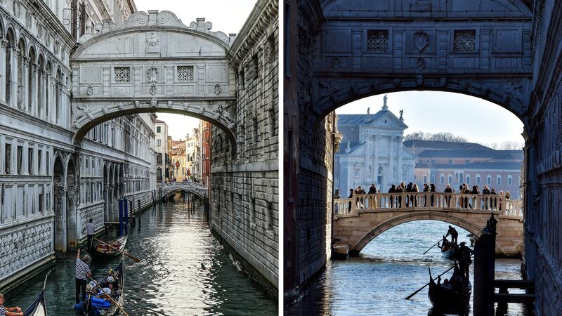 Riva degli Schiavoni : A primeira ponte que vais atravessar, Ponte della Paglia, é onde todos param para ver a vista clássica de Ponte dos Suspiros