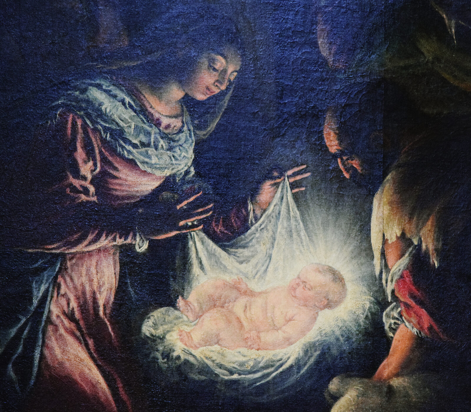 San Giorgio Maggiore : Detail from the 'Adoration of the Shepherds' by Jacopo Bassano