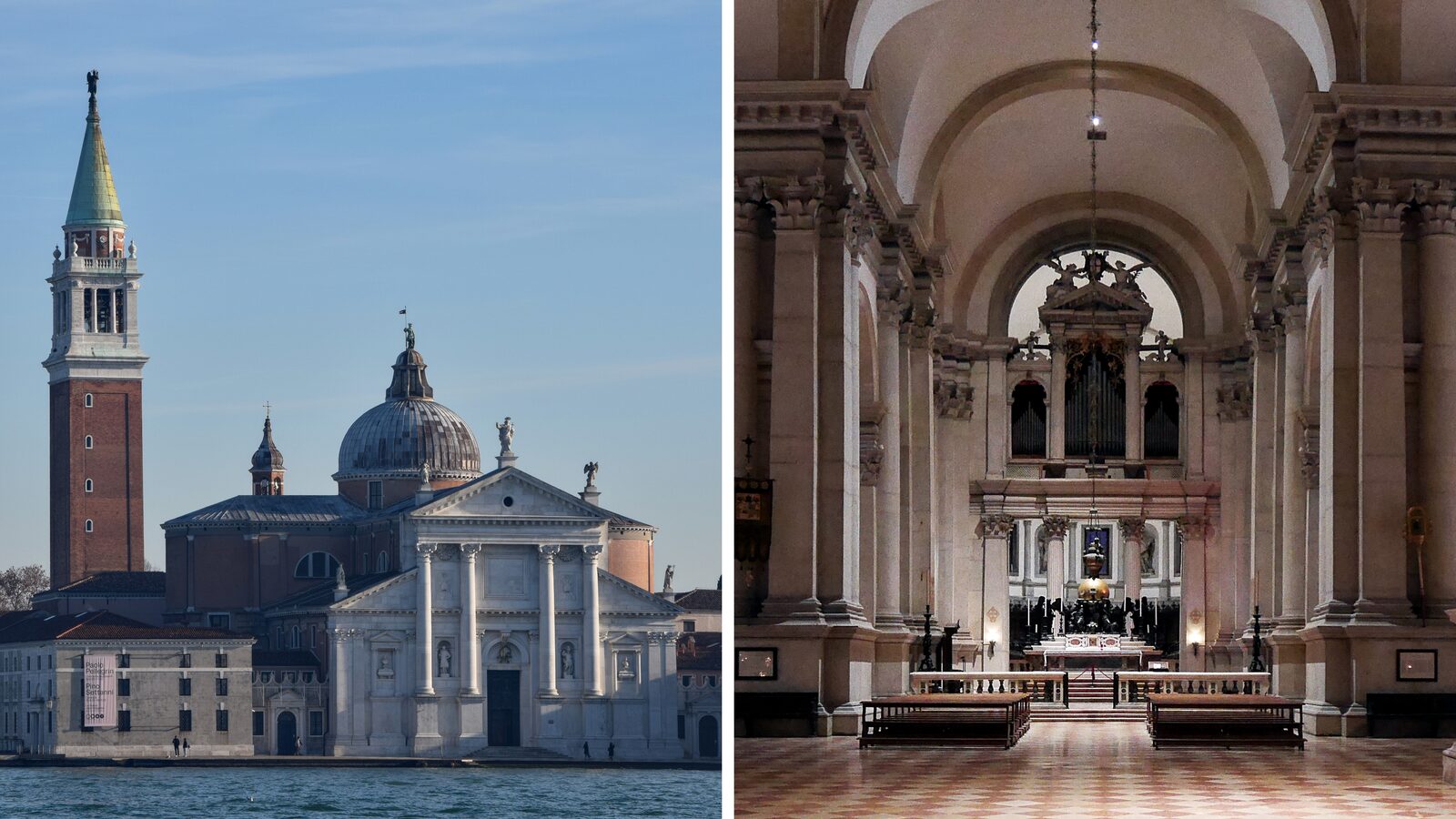San Giorgio Maggiore : Hai visto questa facciata in tantissime foto di Venezia: forse ora è finalmente il momento di prendere il vaporetto per l’isola, entrare in chiesa e salire sul suo campanile