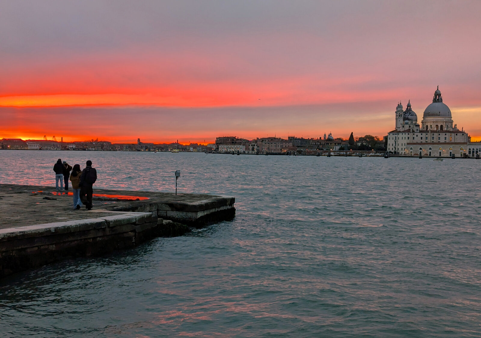 San Giorgio Maggiore : Even more spectacular at sunset, with La Salute visible to the right