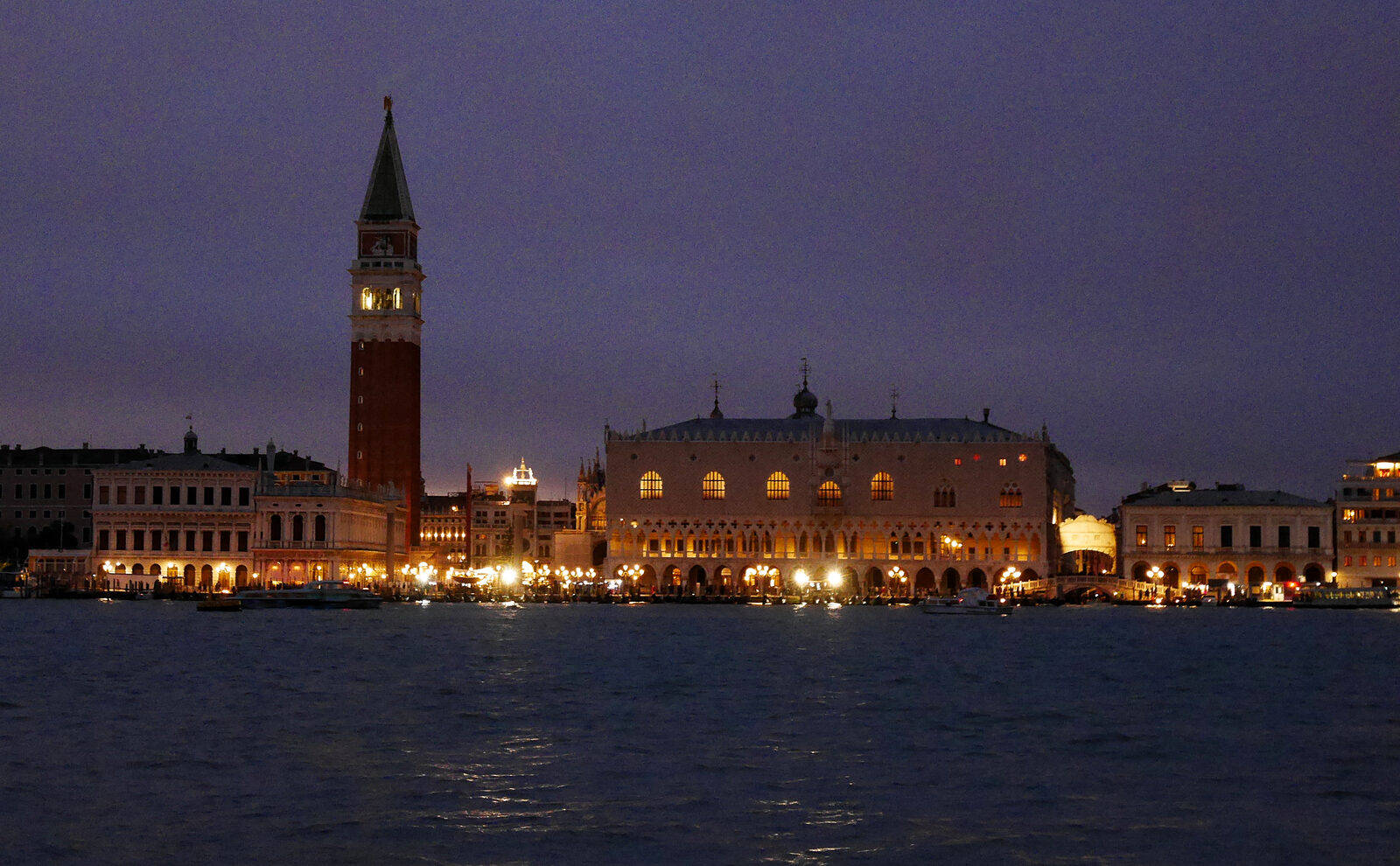 San Giorgio Maggiore : Just as magical at night, with views of several iconic landmarks across the water