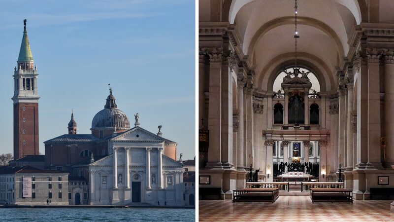 San Giorgio Maggiore : Hai visto questa facciata in tantissime foto di Venezia: forse ora è finalmente il momento di prendere il vaporetto per l’isola, entrare in chiesa e salire sul suo campanile