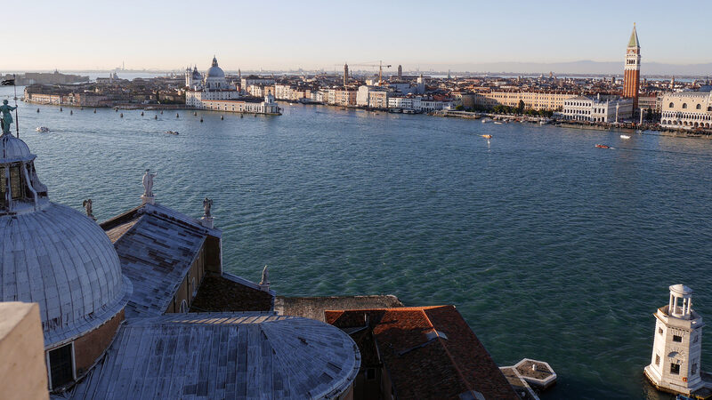 San Giorgio Maggiore : View towards the Venetian skyline