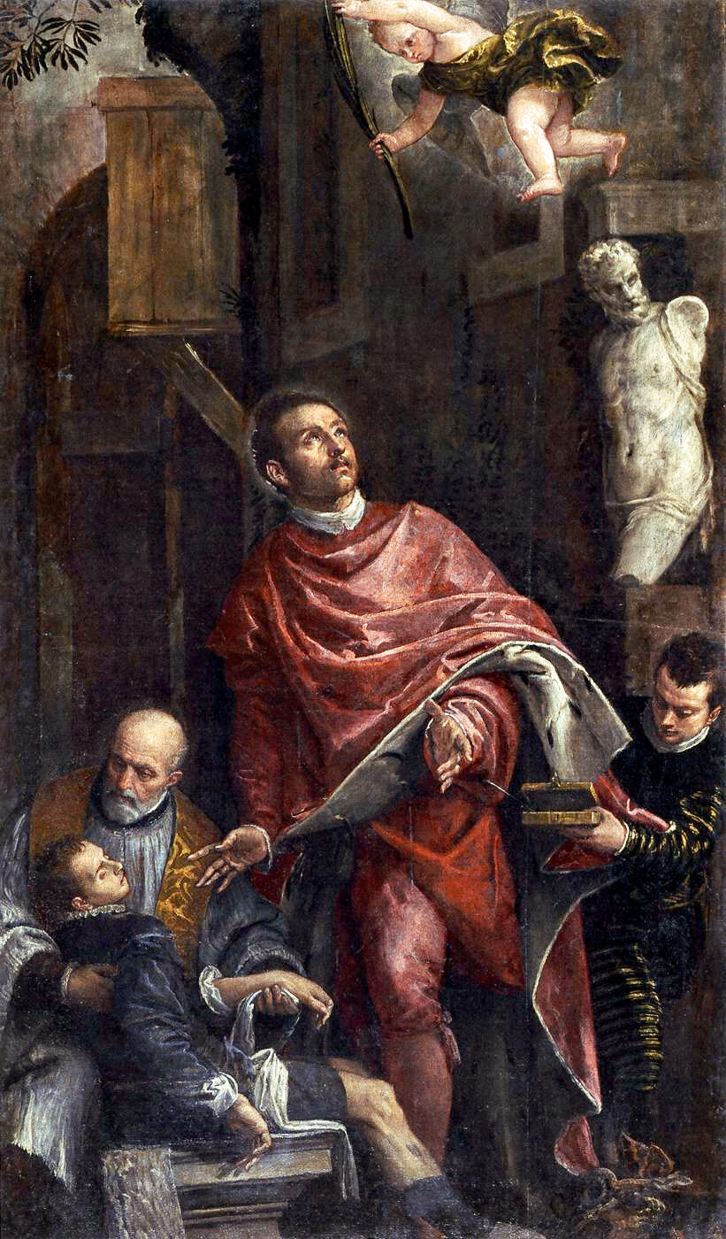 San Pantalon : Another notable work is Veronese’s last known masterpiece, depicting San Pantalon miraculously healing a child (1857)