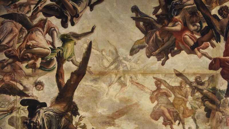 San Pantalon : The focal point of the painting evokes a sense of divine grandeur and spiritual transcendence