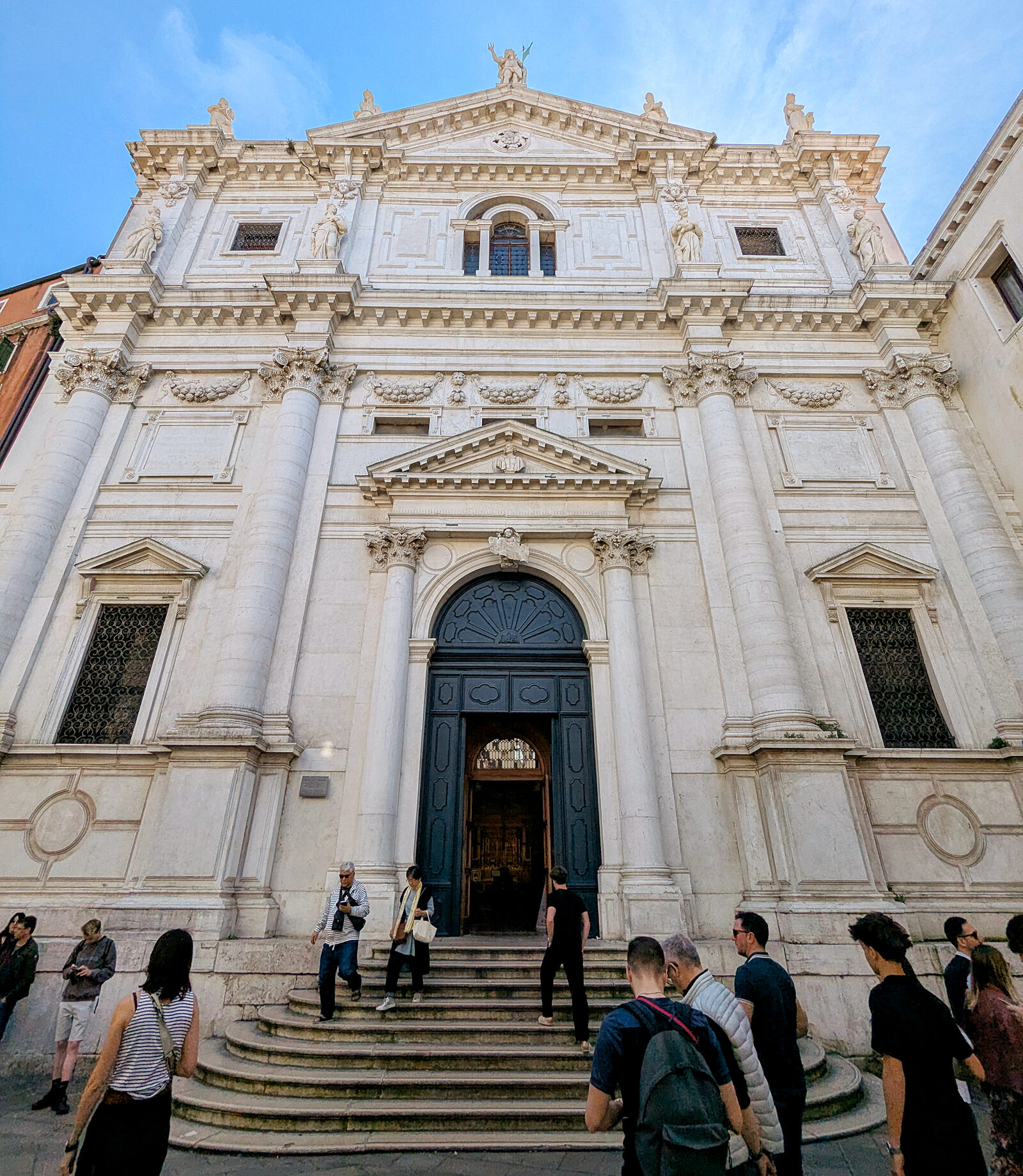 San Salvador : The ornate facade was added nearly a century after the church was originally completed
