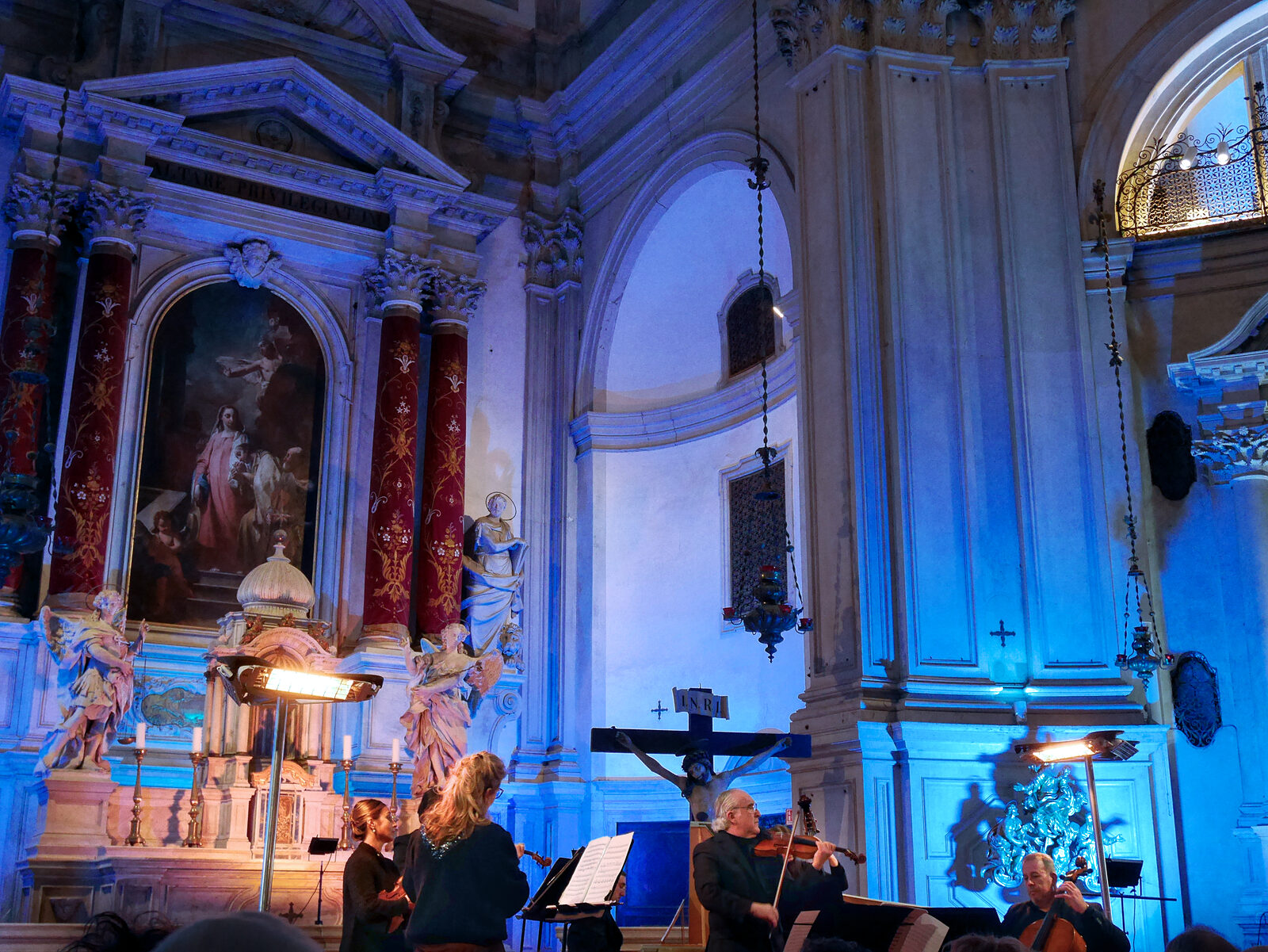 Vivaldi Church : Finally, a chilling blue envelops the church, epitomizing the cold and austere beauty of winter