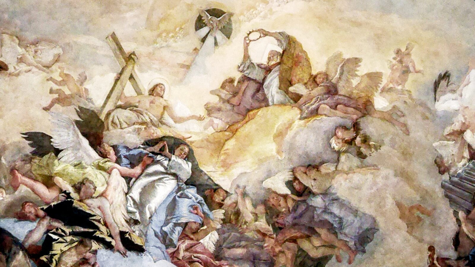 Igreja Vivaldi : Como nas cenas de teto de Tiepolo, a ilusão de profundidade e os detalhes elaborados dão aos olhos muito para descobrir enquanto a música toca