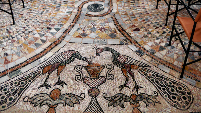 Santi Maria e Donato : The entire church floor unfolds as one uninterrupted mosaic