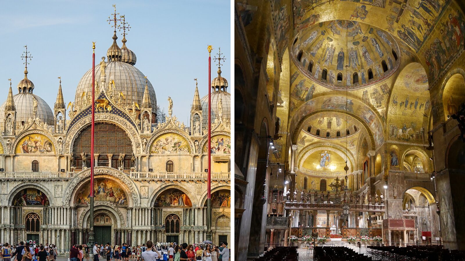 Basilica di San Marco : Dall’elegante facciata al mare di mosaici dorati all’interno, la cosiddetta Chiesa d’Oro di Venezia offre un’infinità di meraviglie da scoprire