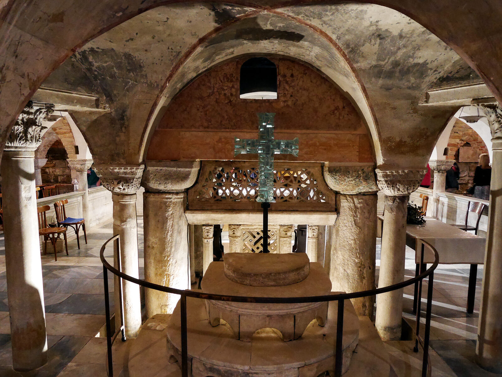 St. Mark's Basilica : The crypt held the relics of St. Mark for over 800 years and today offers a rare glimpse into the church’s original Byzantine foundations
