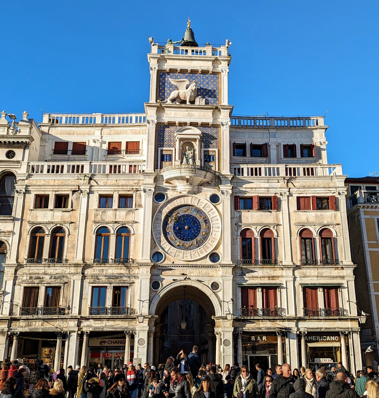 Clock Tower : The side of the clocktower facing Piazza San Marco