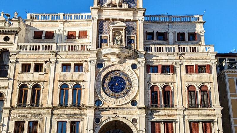 Clock Tower : The side of the clocktower facing Piazza San Marco