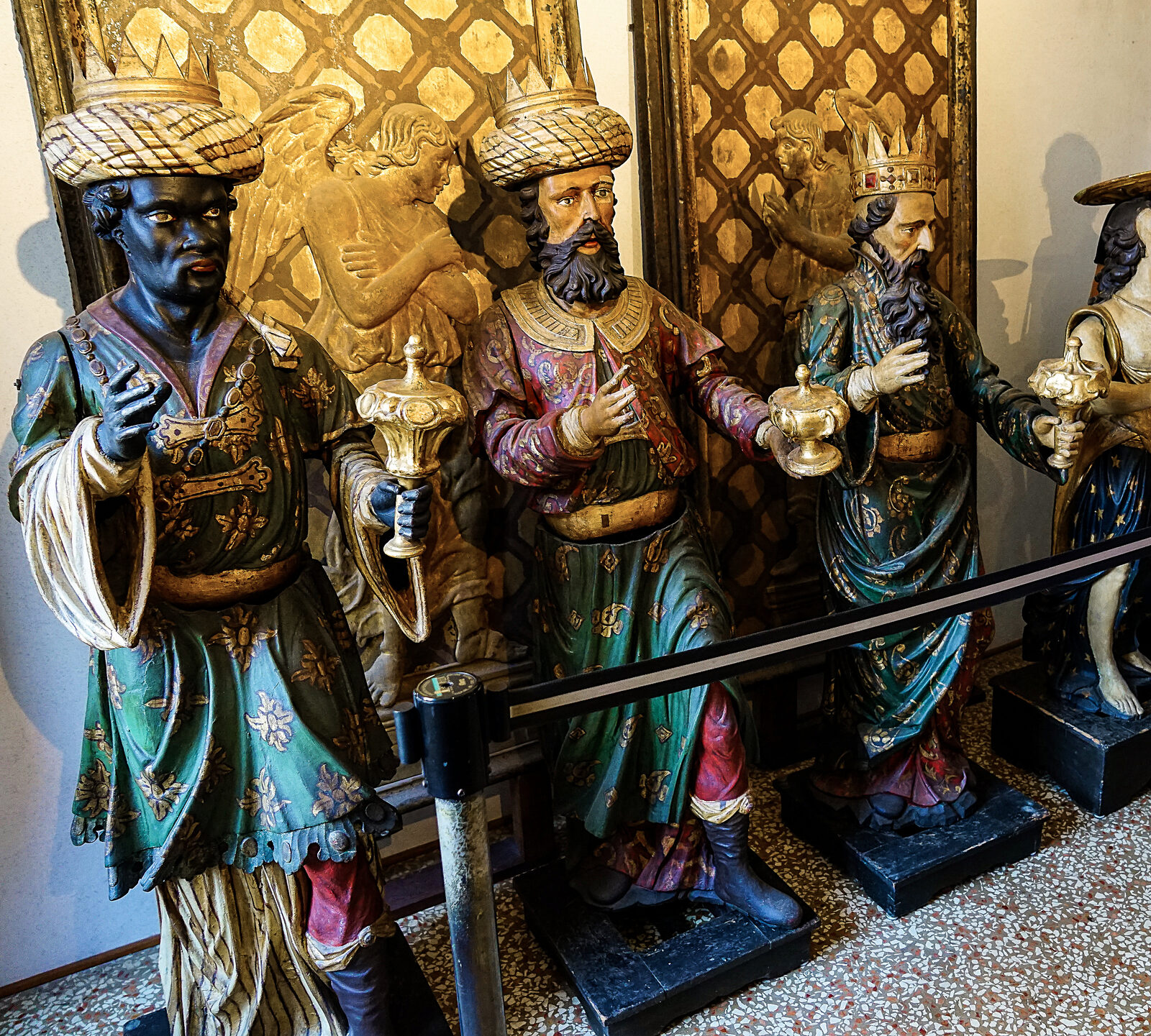 Torre dell'Orologio : On the same floor, you'll find the wooden statues of the Magi and the Angel, which emerge in procession twice a year