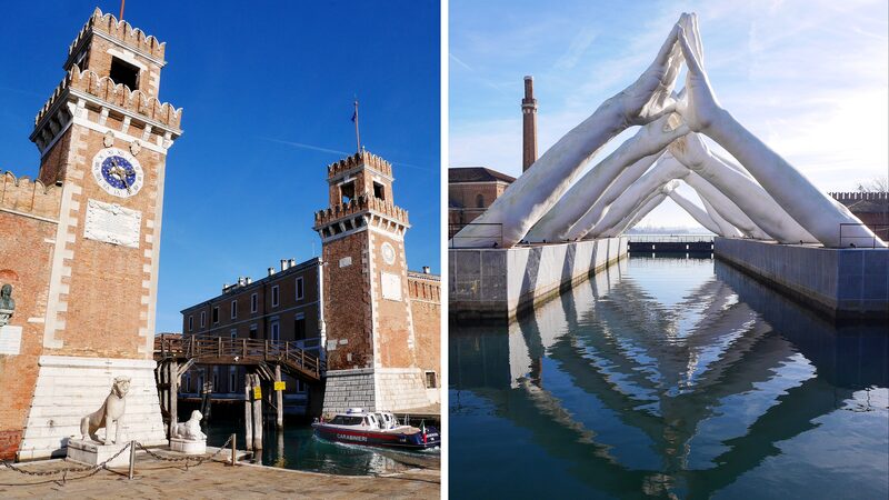 Venetian Arsenal : The main waterway entrance is what most visitors see, but beyond it there is a vast complex of historic docks, workshops, and industrial buildings